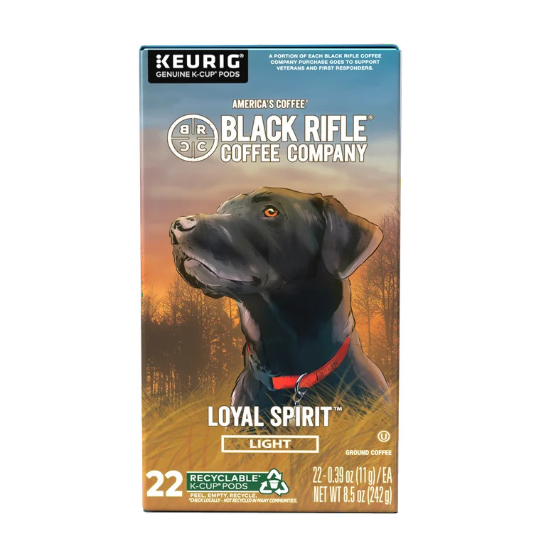 Black Rifle Coffee Company Loyal Spirit Keurig K-Cup Pods, Light Roast, 22 Ct | Walmart (US)