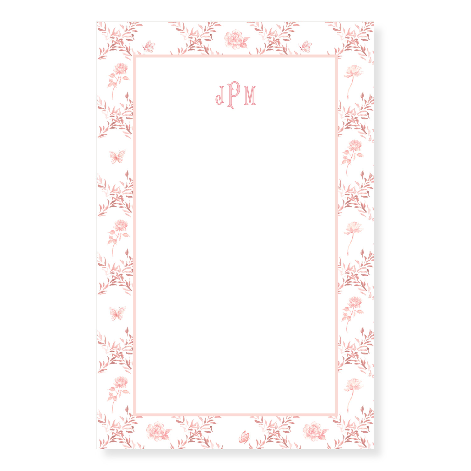 Pink Rosebud Trellis Personalized Notepad — Simply Jessica Marie | Simply Jessica Marie