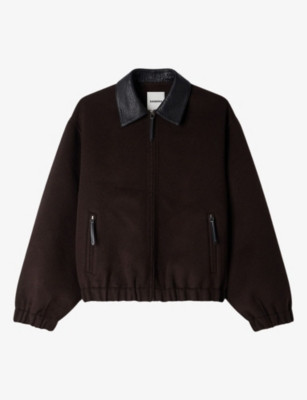 Leather-Collar Double-Face Wool Coat | Selfridges