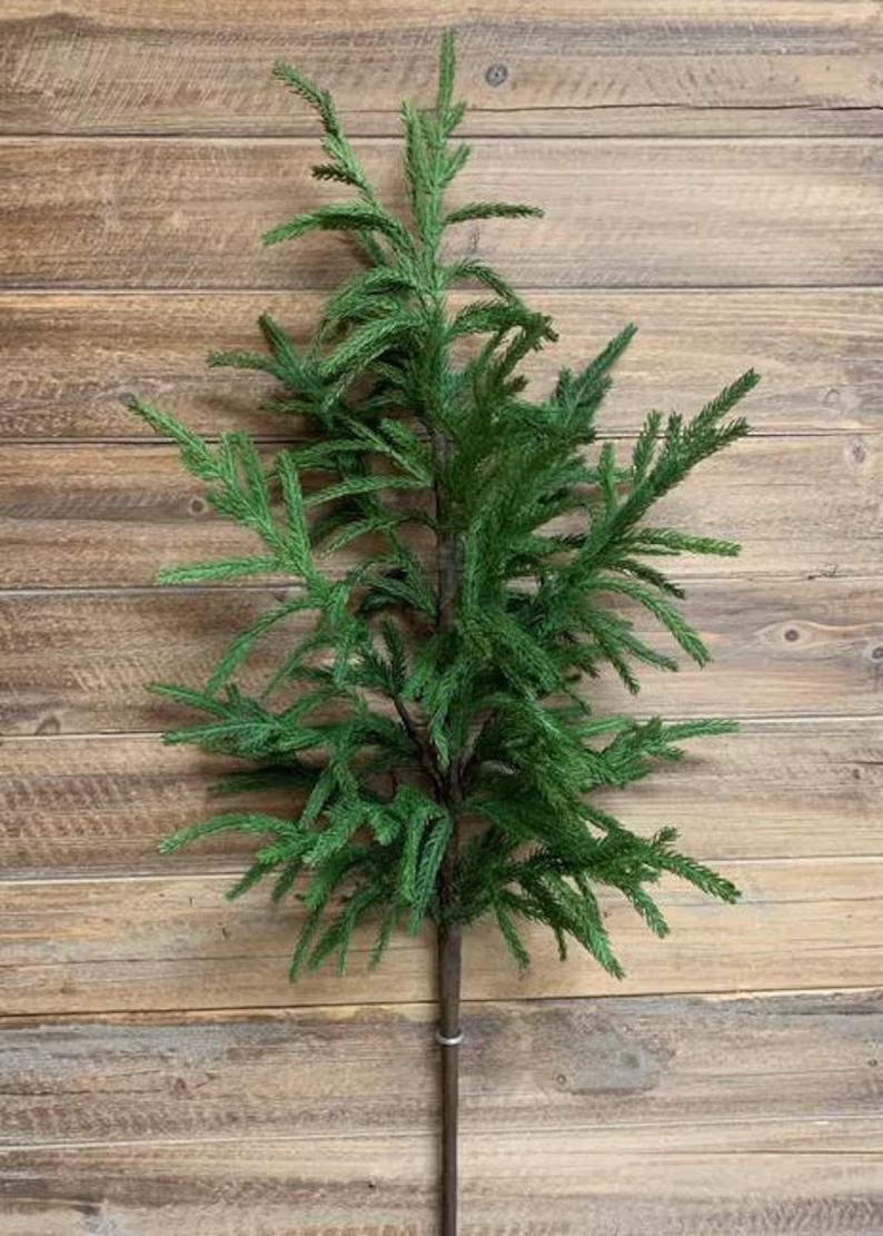 40 Fresh Touch Norfolk Pine Branch/faux Spray/autumn - Etsy | Etsy (US)