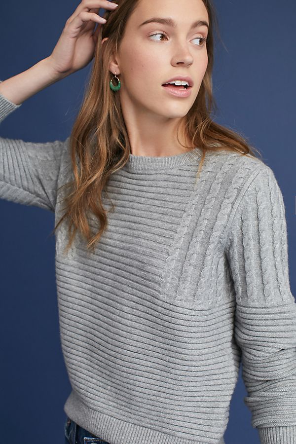 Cabled Crew Neck Pullover | Anthropologie (US)