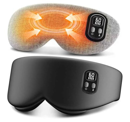 Anydance Heated Eye Mask - Cordless Eye Mask for Dry Eyes, Eye Relief, Improved Sleep, Timed Shutdown, 4 Temperature, Washable Eye Heating Pad for Travel, Removable for Cleaning - Black | Amazon (US)