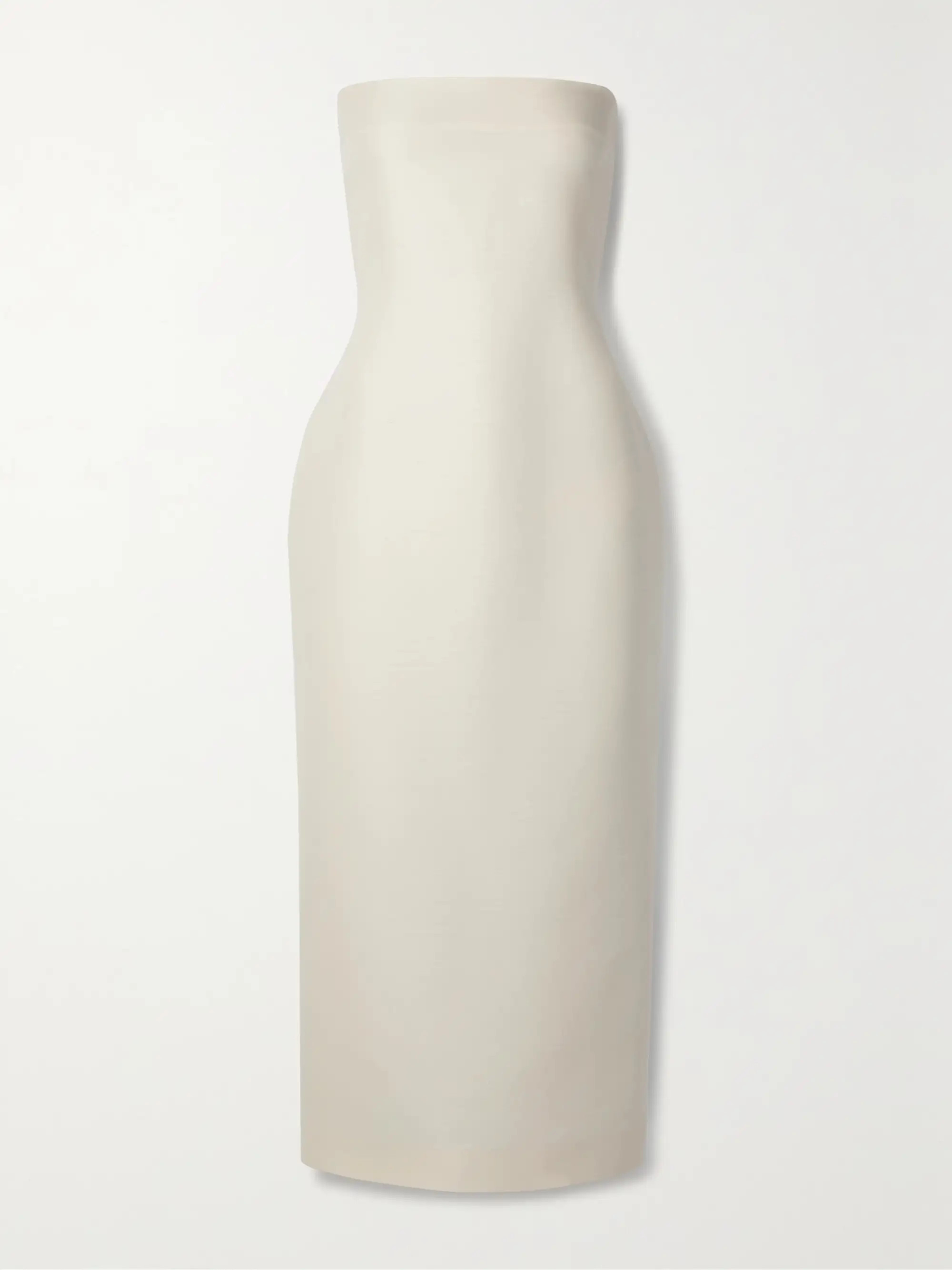 Nita strapless wool and silk-blend cady midi dress | NET-A-PORTER (UK & EU)