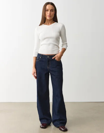 Mid Rise Wide Leg Jean | Glassons (Australia)
