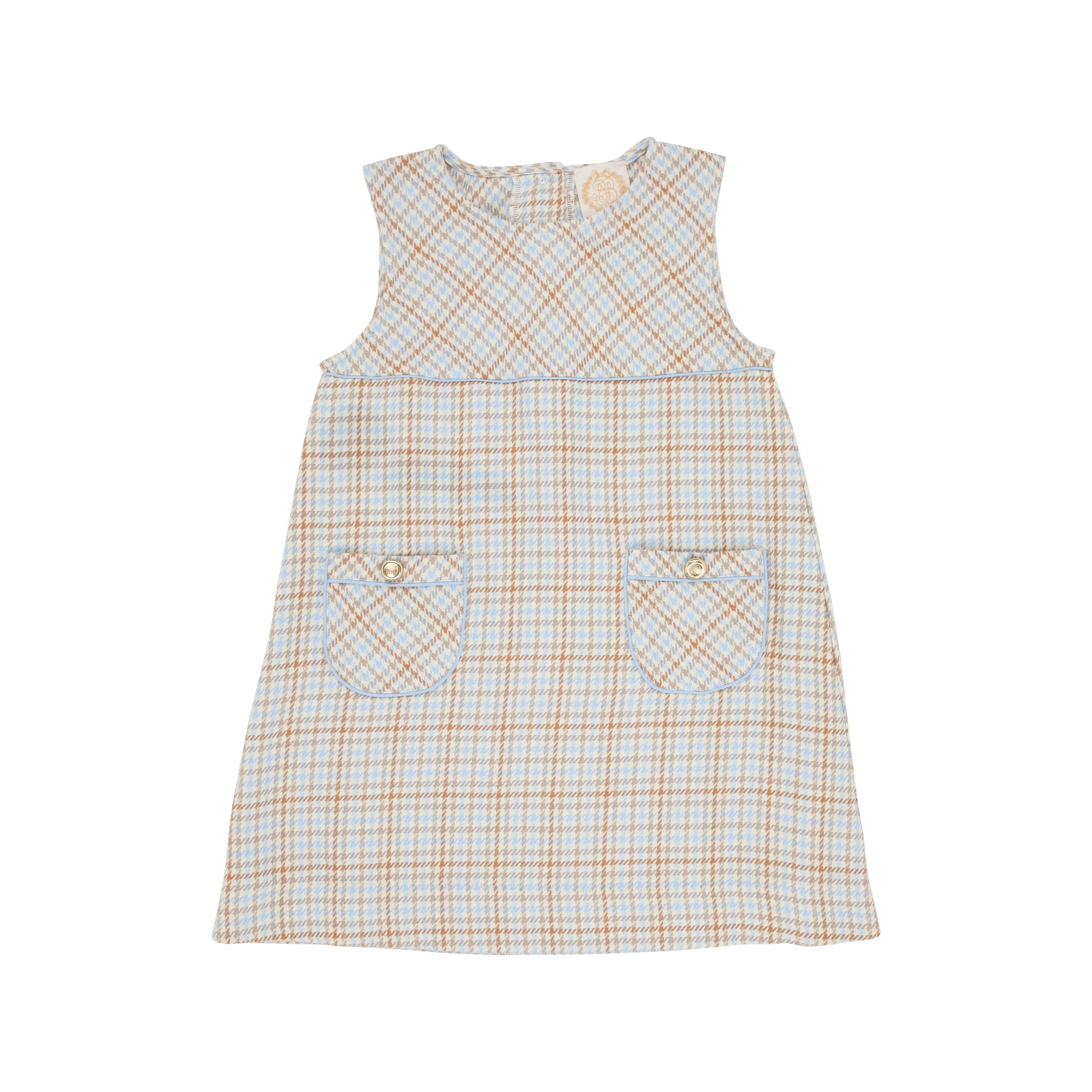 Jill Jumper - Henry Clay Houndstooth with Beale Street Blue & Brass Buttons | The Beaufort Bonnet Company