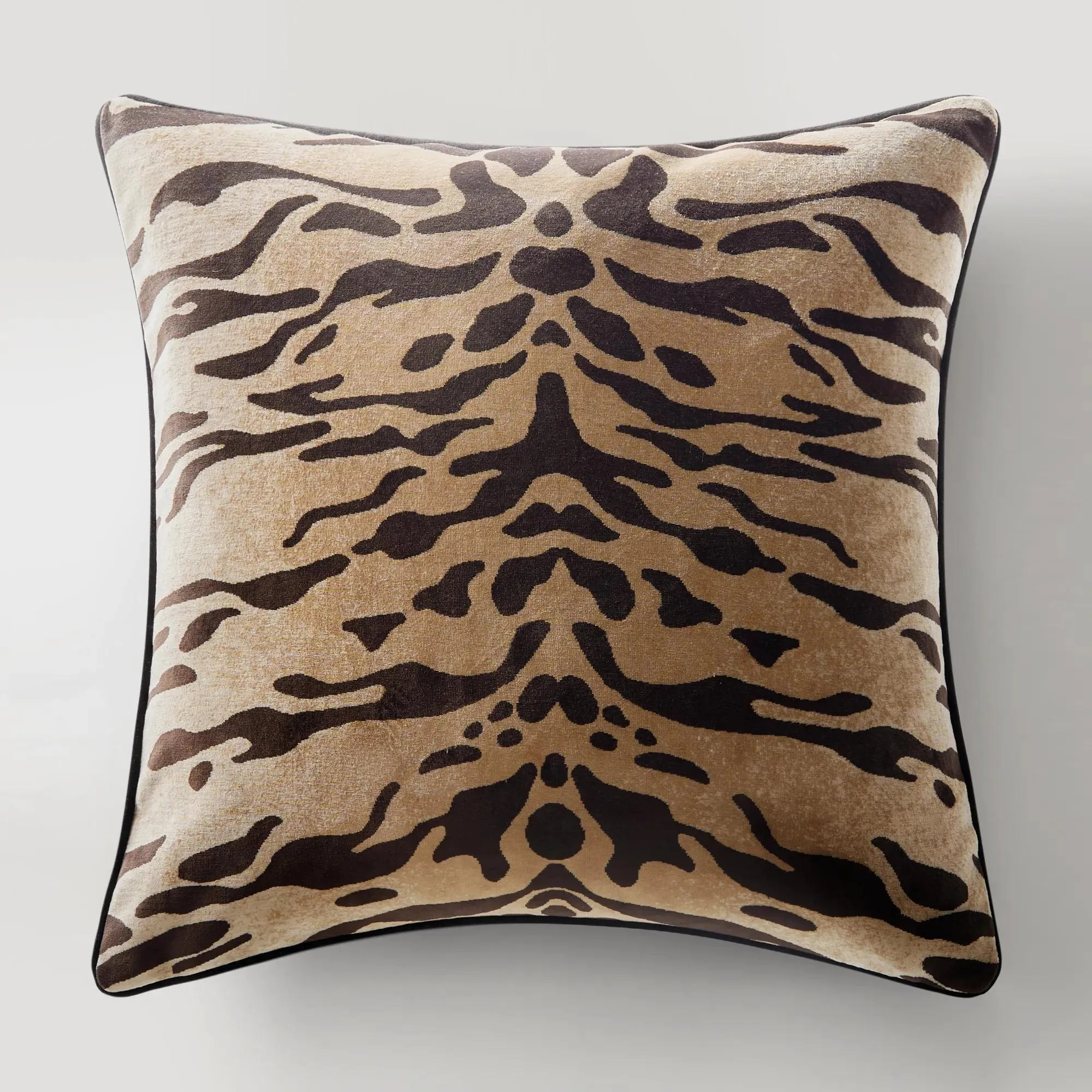 Bronze Tiger Pillow 22" | Z Gallerie