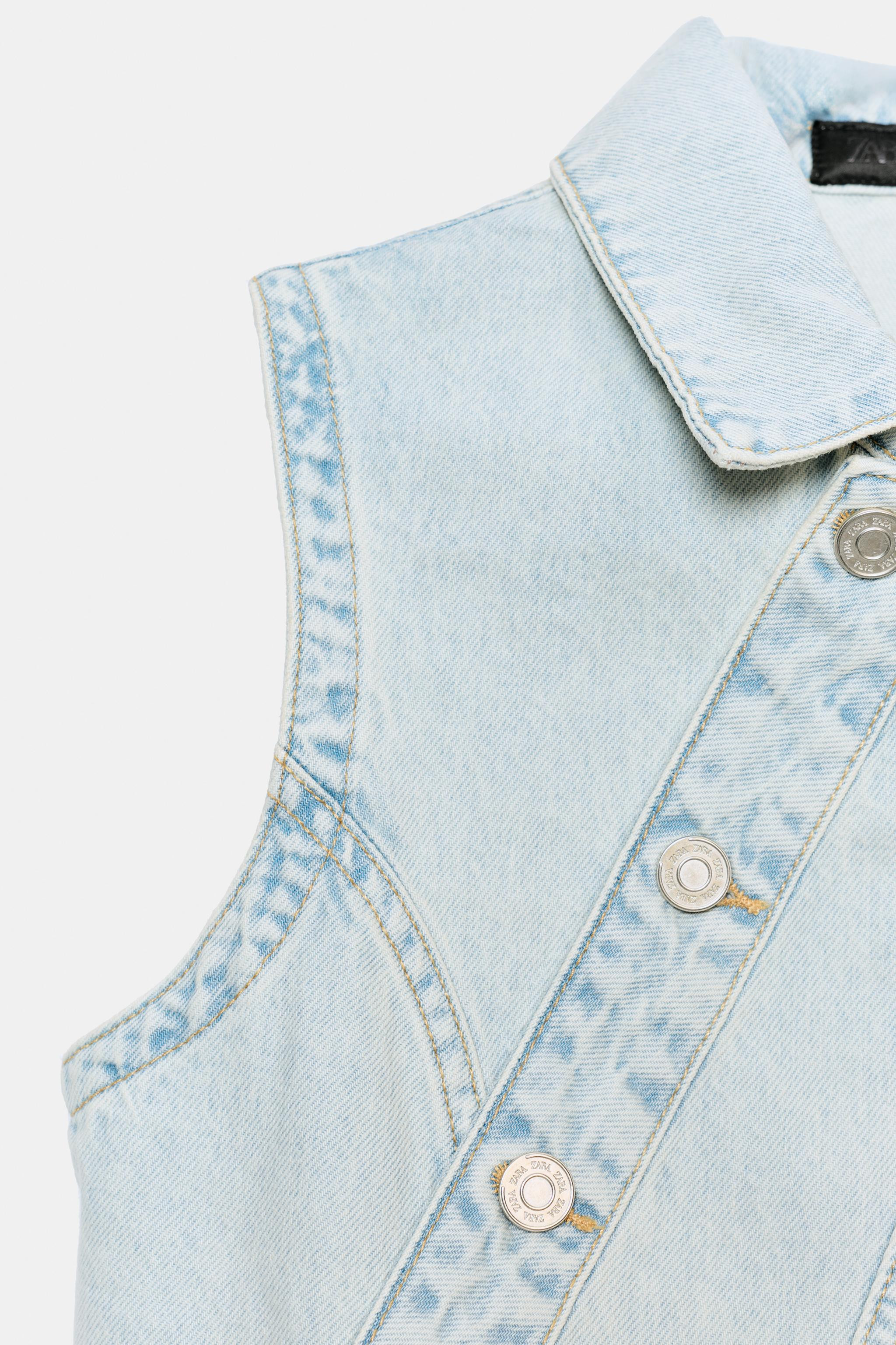 TRF DENIM VEST TOP | Zara US