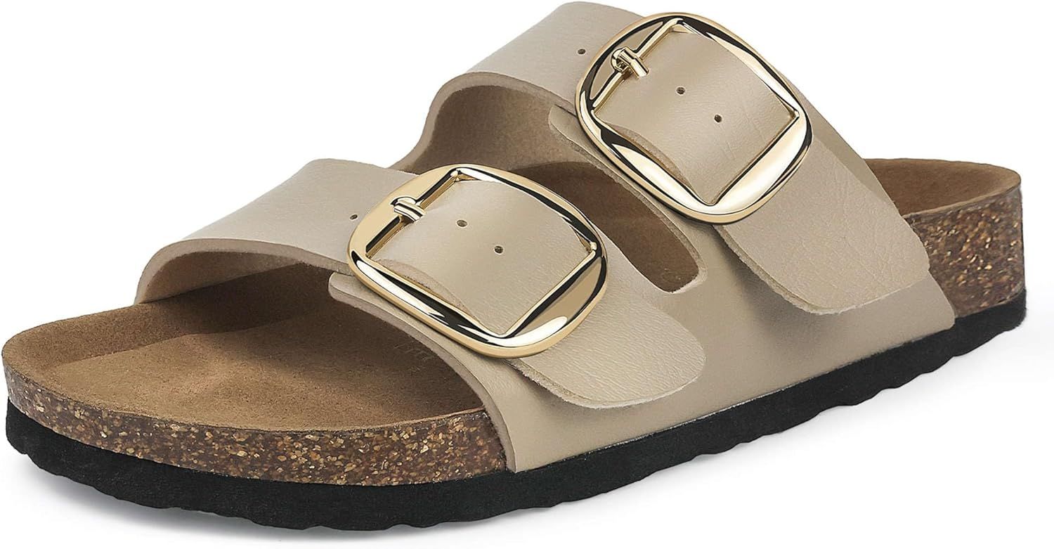 Sweechee Women's Sandals Comfortable Memory Foam Cork Soft Footbed,Lightweight Slides Shoes for W... | Amazon (US)
