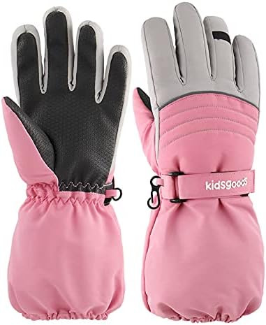 Toddler Boys Waterproof Snow Gloves Baby Girls Winter Warm Ski Snowboard Mittens Kids Adjustable Win | Amazon (US)