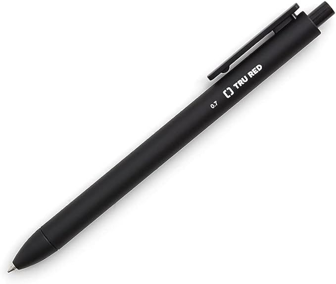 STAPLES TRU RED Retractable Quick Dry Gel Pens, Black, 0.7mm Medium Point (1 Dozen Pens) – Smoo... | Amazon (US)