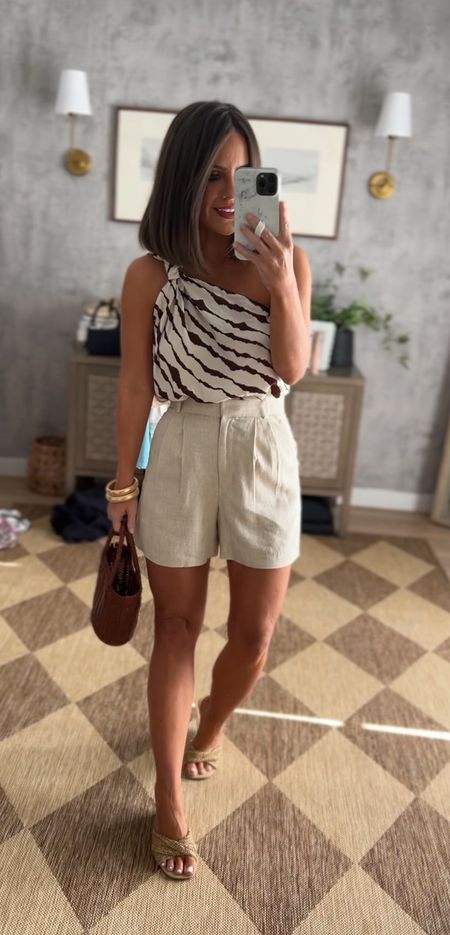 Chic summer date night look
Top in a small- true to size
Shorts if in between sizes go up. My beige color is sold out unfortunately 
Shoes true to size 

#LTKStyleTip #LTKFindsUnder100 #LTKFindsUnder50