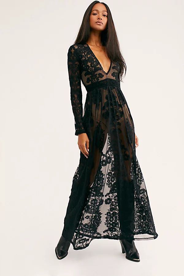 For Love & Lemons Temecula Maxi Dress by For Love & Lemons at Free People, Onyx, XS | Free People (Global - UK&FR Excluded)