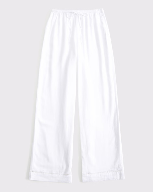 Linen-Blend Pull-On Pant | Abercrombie & Fitch (US)