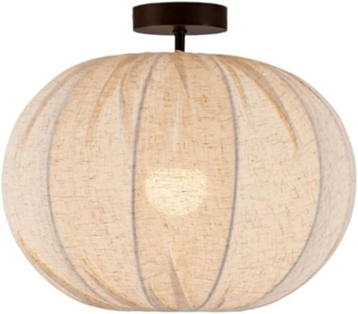 Ceiling Light Creative Fabric Shape Bedroom Ceiling Lamp Retro Tea Room Study Lamp | Amazon (US)