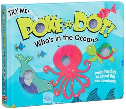 Melissa & Doug Poke-a-Dot! Who’s in the Ocean? Interactive Children's Board Book with Buttons t... | Amazon (US)