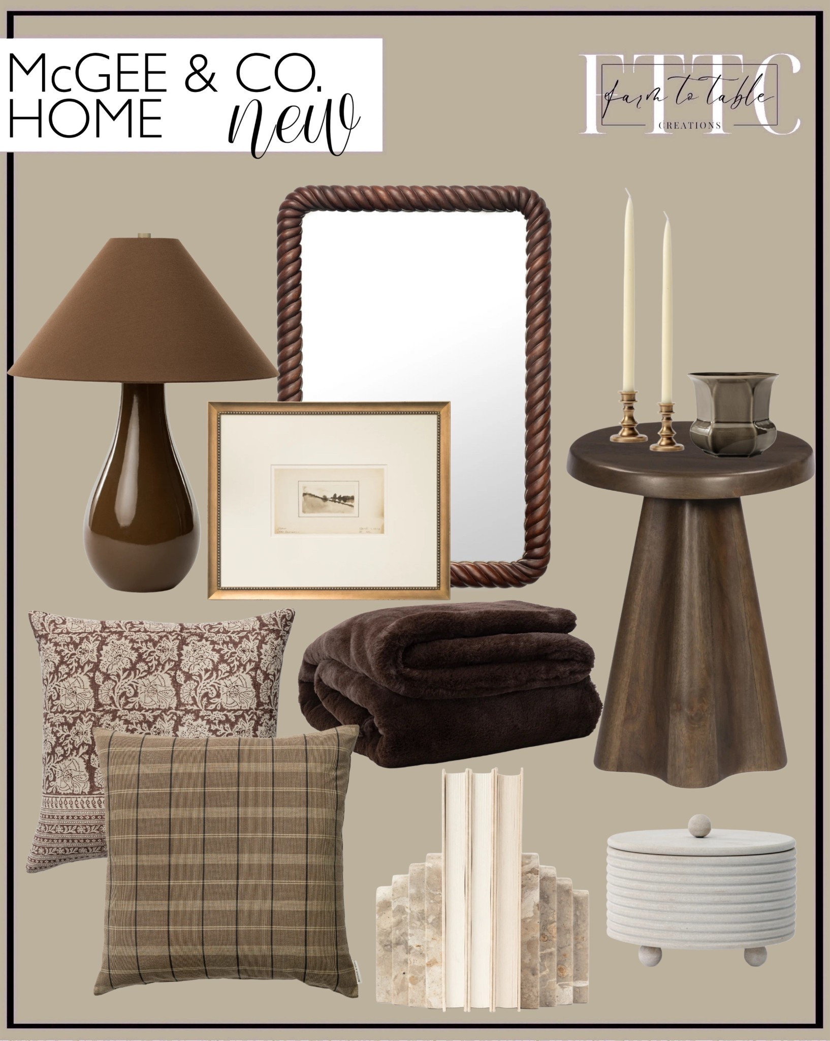 McGee & Co New Arrivals for a Cozy Neutral Home

Follow @farmtotablecreations on Instagram for daily home finds & styling ideas.

Just in from McGee & Co. and every piece leans into that rich, warm, collected look I love for winter and beyond. From the twisted wood mirror and sculptural side table to layered textiles and soft candlelight accents, these are the kinds of staples that instantly make a space feel grounded and elevated. Perfect for mixing with existing neutrals, adding depth with warm browns, and creating a home that feels timeless rather than trendy.

#mcgeeandco #homedecor #neutralhome #livingroomdecor #pillows #throwblanket #accenttable #tablelamp #candles #modernorganic #cozyhome #homeinspo

#LTKFindsUnder50 #LTKHome