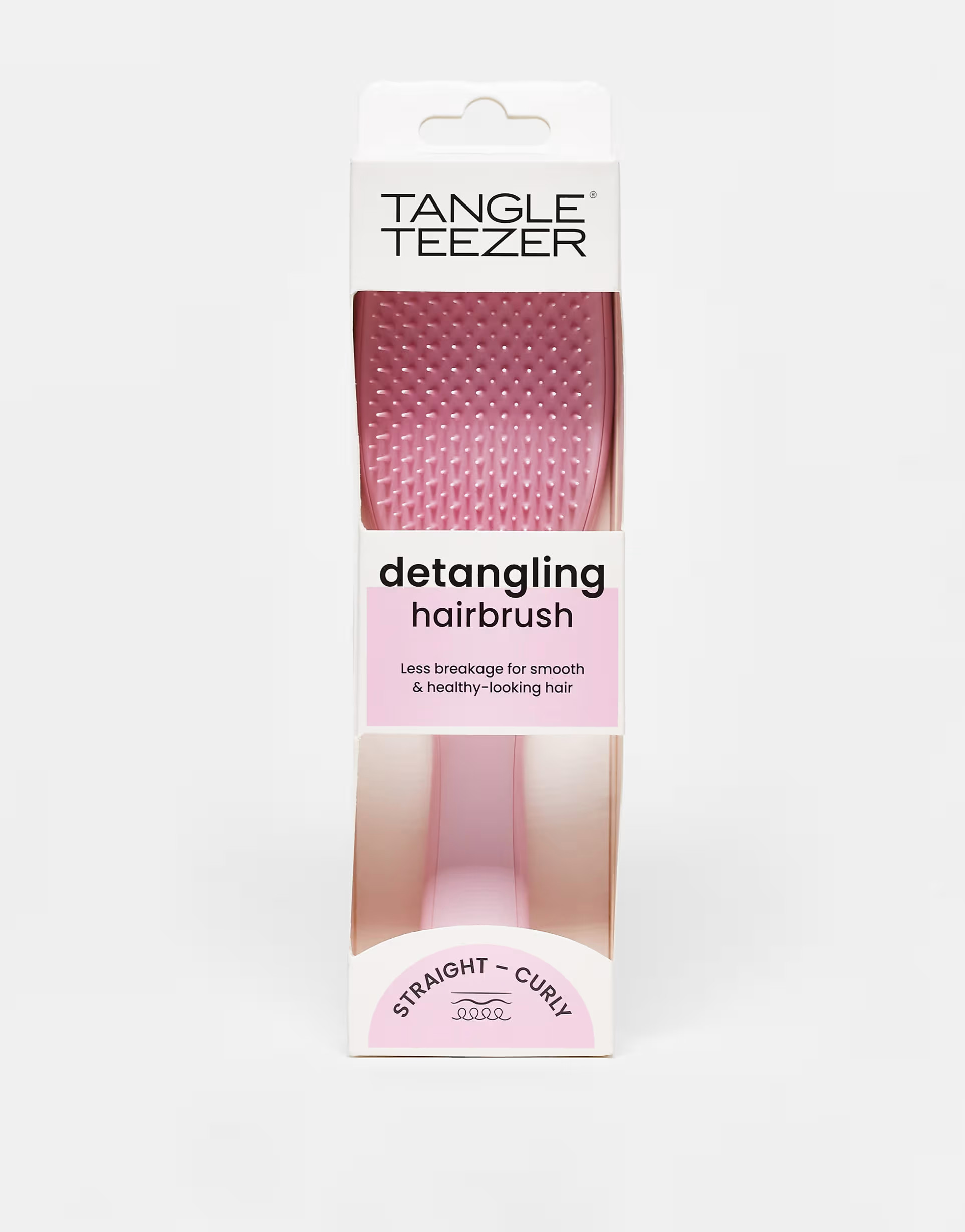 Tangle Teezer The Wet Detangler Straight - Curly Hairbrush - Millennial Pink | ASOS (Global)