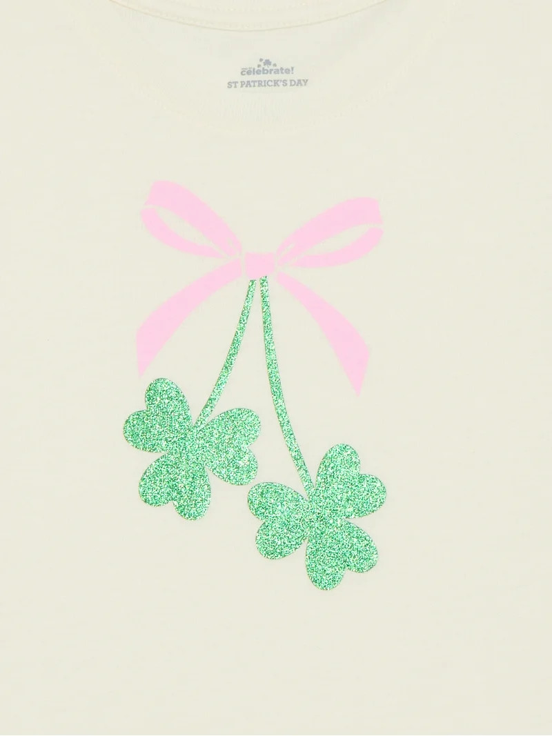 St. Patrick’s Day Girls Short Sleeve T-Shirt from Way To Celebrate, Sizes 4-18 | Walmart (US)