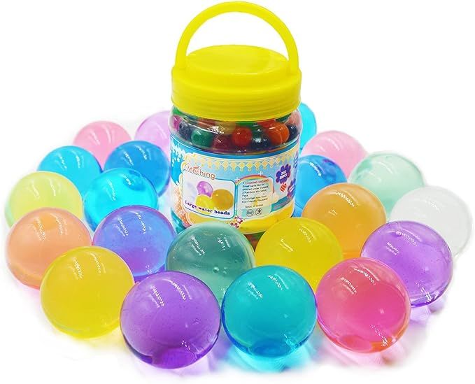 11OZ (300 Pieces) Large Water Beads Water Gel Jelly Beads Rainbow Mix Growing Balls for Kids Tact... | Amazon (US)