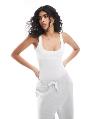 Agon Scoop back bodysuit in off white | ASOS (Global)