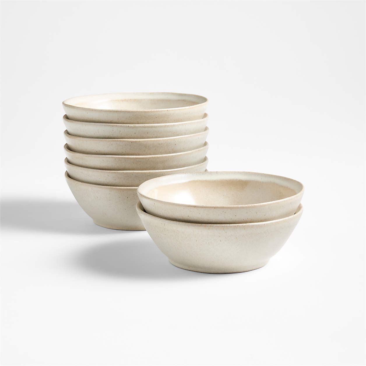 Prairie Natural Recycled Stoneware Cereal Bowls, Set of 8 + Reviews | Crate & Barrel | Crate & Barrel