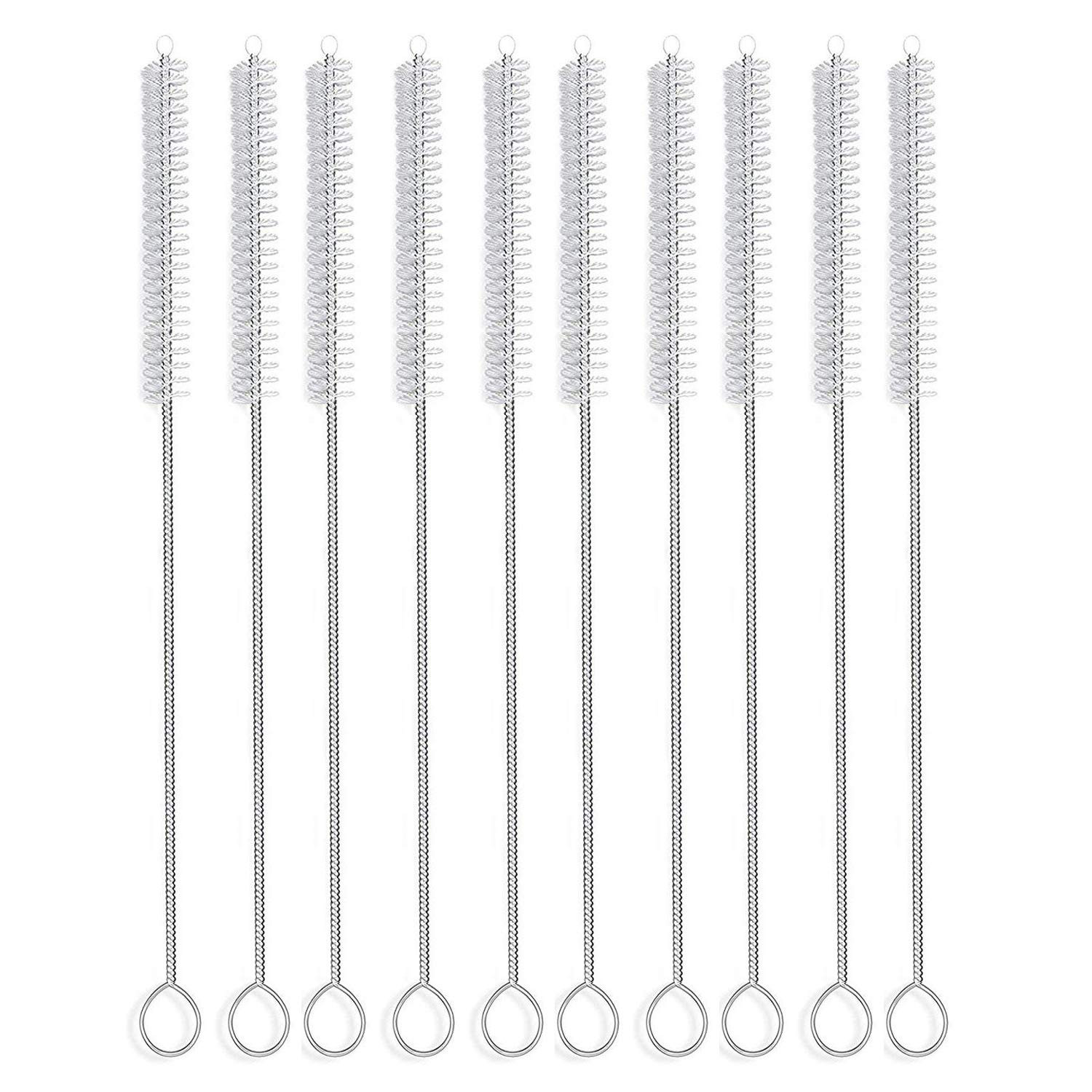Long Straw Brush, Nylon Pipe Tube Cleaner 10-ihch X 2/5-inch Set of 10 | Amazon (US)
