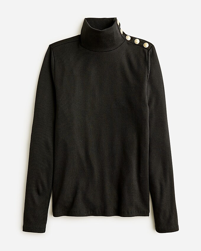 Vintage rib turtleneck with buttons | J. Crew US