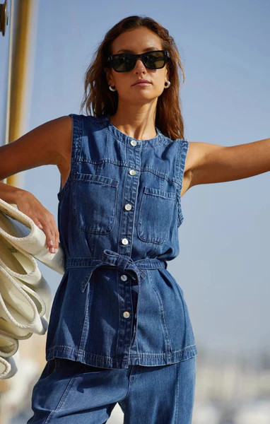 Seamed Belted Vest | Mint Clothing Boutiques