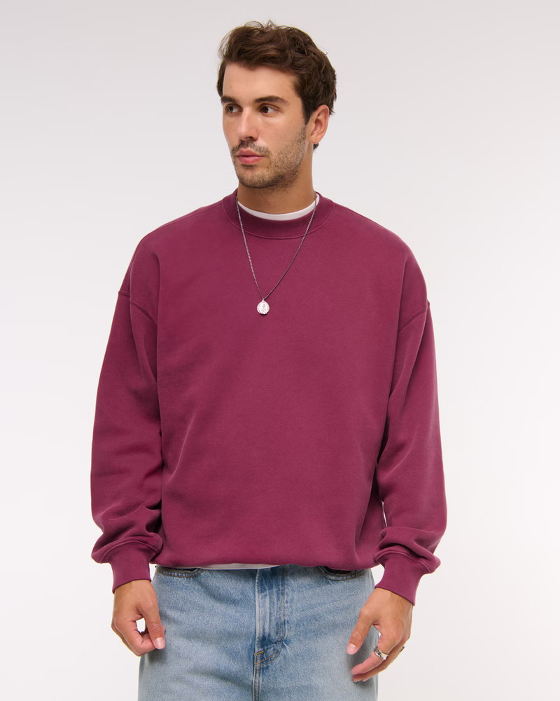 Men's Essential Crew Sweatshirt | Men's Tops | Abercrombie.com | Abercrombie & Fitch (US)