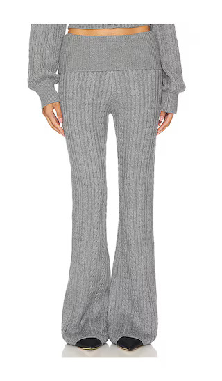 x Emily Gemma Bessie Knit Pant in Grey | Revolve Clothing (Global)