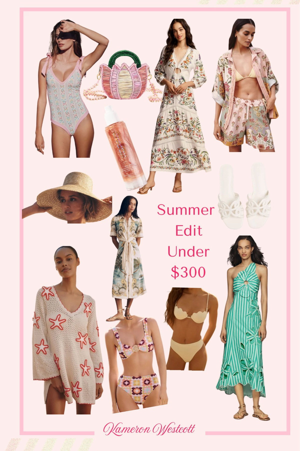Been pulling a few ideas for summer! Found so many fun things all under $350! Most are under $200 if not $100! A sun hat is always my #1 summer accessory - I have so many swimsuits but each swimsuit love to get 1-2 new ones to get excited for vacation! Can never have enough summer dinner dresses - these sandals are my fav under $200 find! 

#LTKOver40 #LTKootd #LTKSeasonal