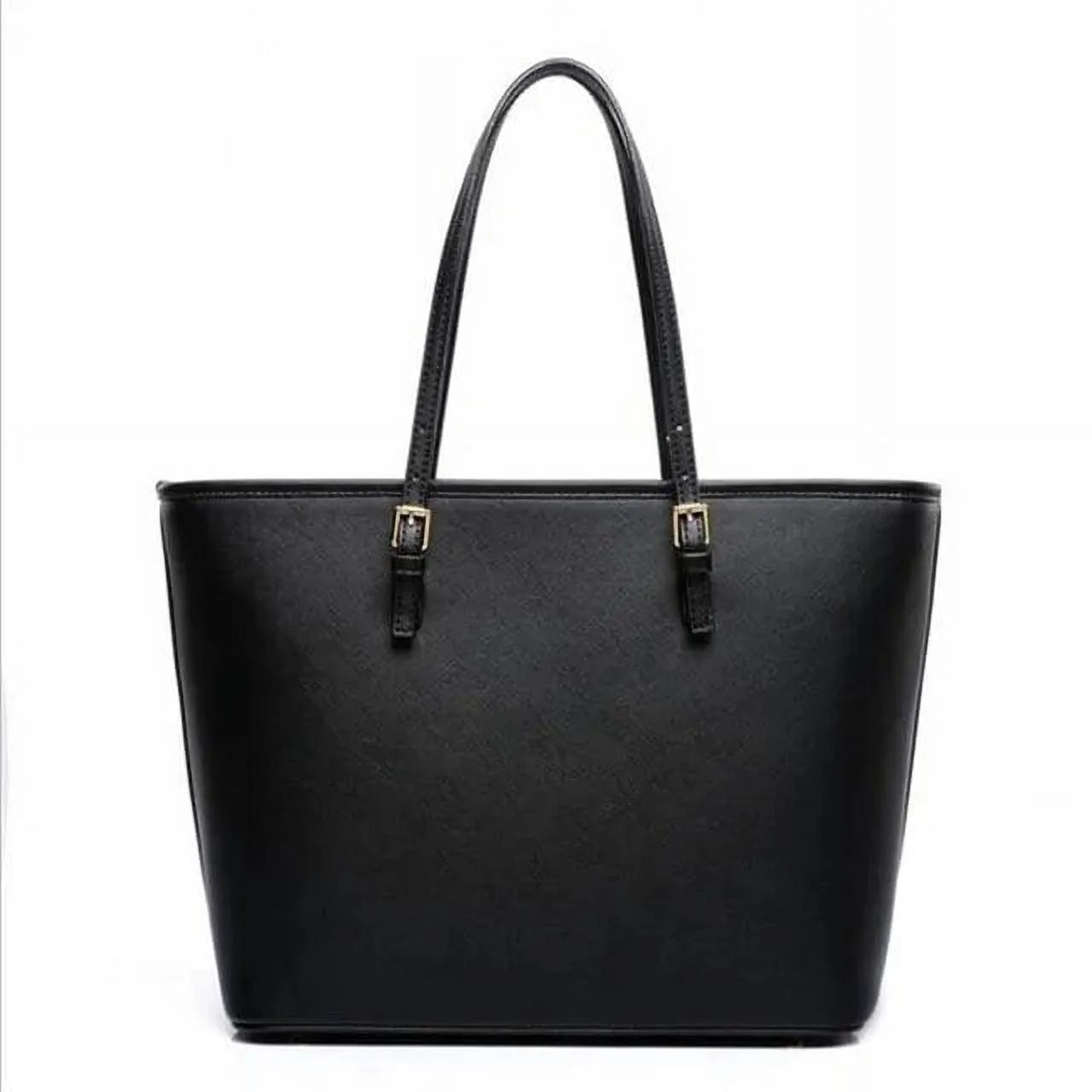 Kukuzhu Big Bag Fashion Women Pu Leather Handbag Brief Shoulder Bag Black White Large Capacity Lu... | Walmart (US)