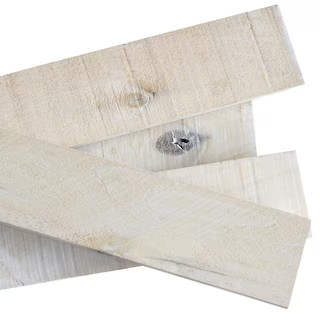 Weaber 1/2 in. x 4 in. x 4 ft. White Wash Weathered Hardwood Board (8-Piece) 27839 - The Home Dep... | The Home Depot