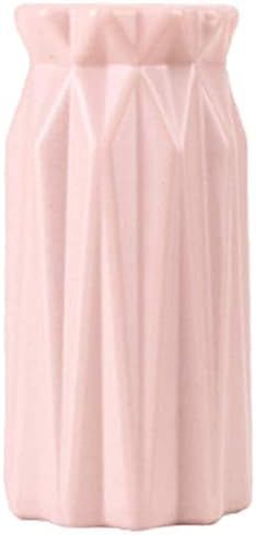 Ceramic Look Plastic Vase - Unbreakable Vase for Flowers (Origami Dusty Pink) | Amazon (US)