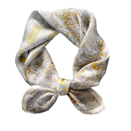 Hexchasty Head Hair Scarf Satin Silk Feeling Scarves for Women Lightweight Fashion Bag Purse Scarf for Handbags Accessories | Amazon (US)