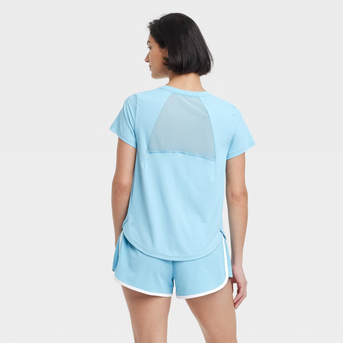 Women's Mesh Back Short Sleeve T-Shirt - All In Motion™ Teal Green M | Target