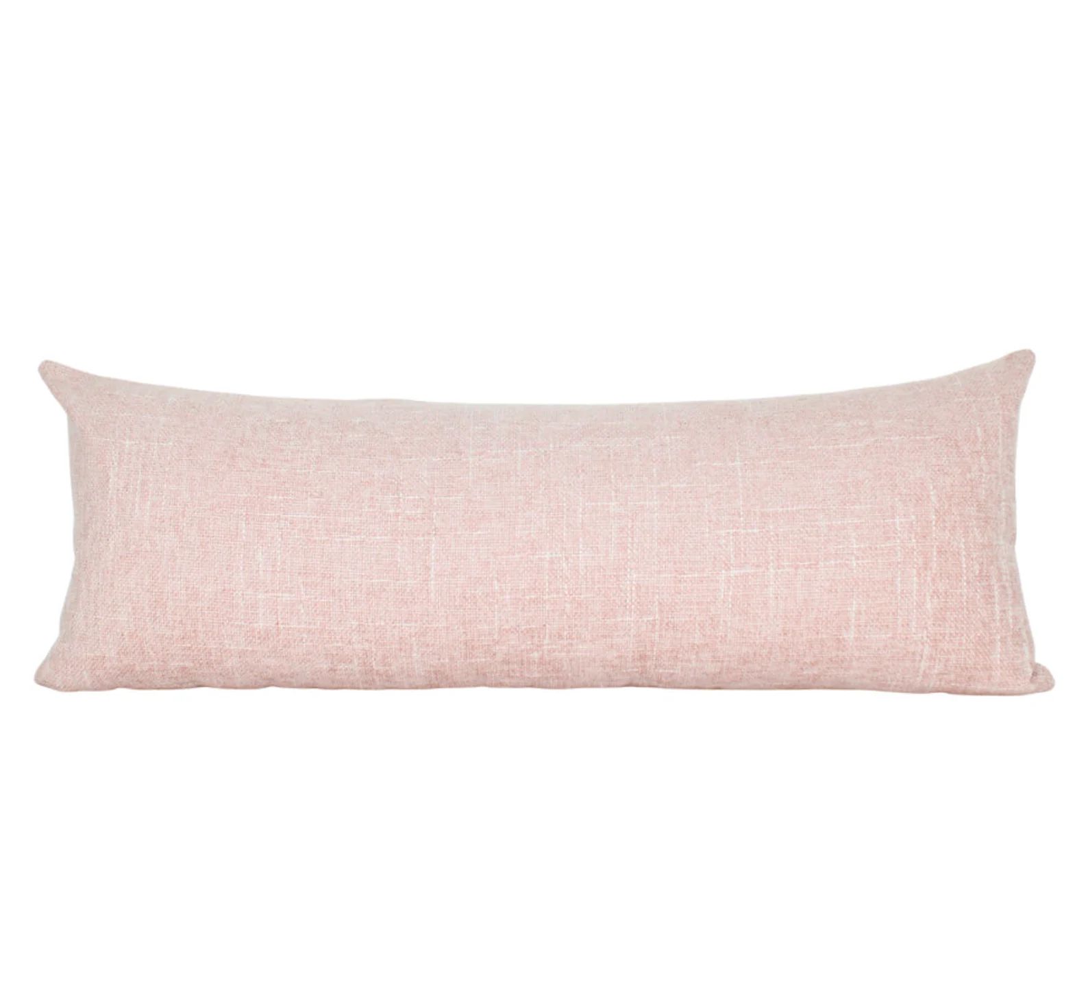 Pink Blush Extra Large Lumbar Cover Pillow Handwoven Pillow Covers 14x36 Lumbar Pillow Covers Ado... | Etsy (US)