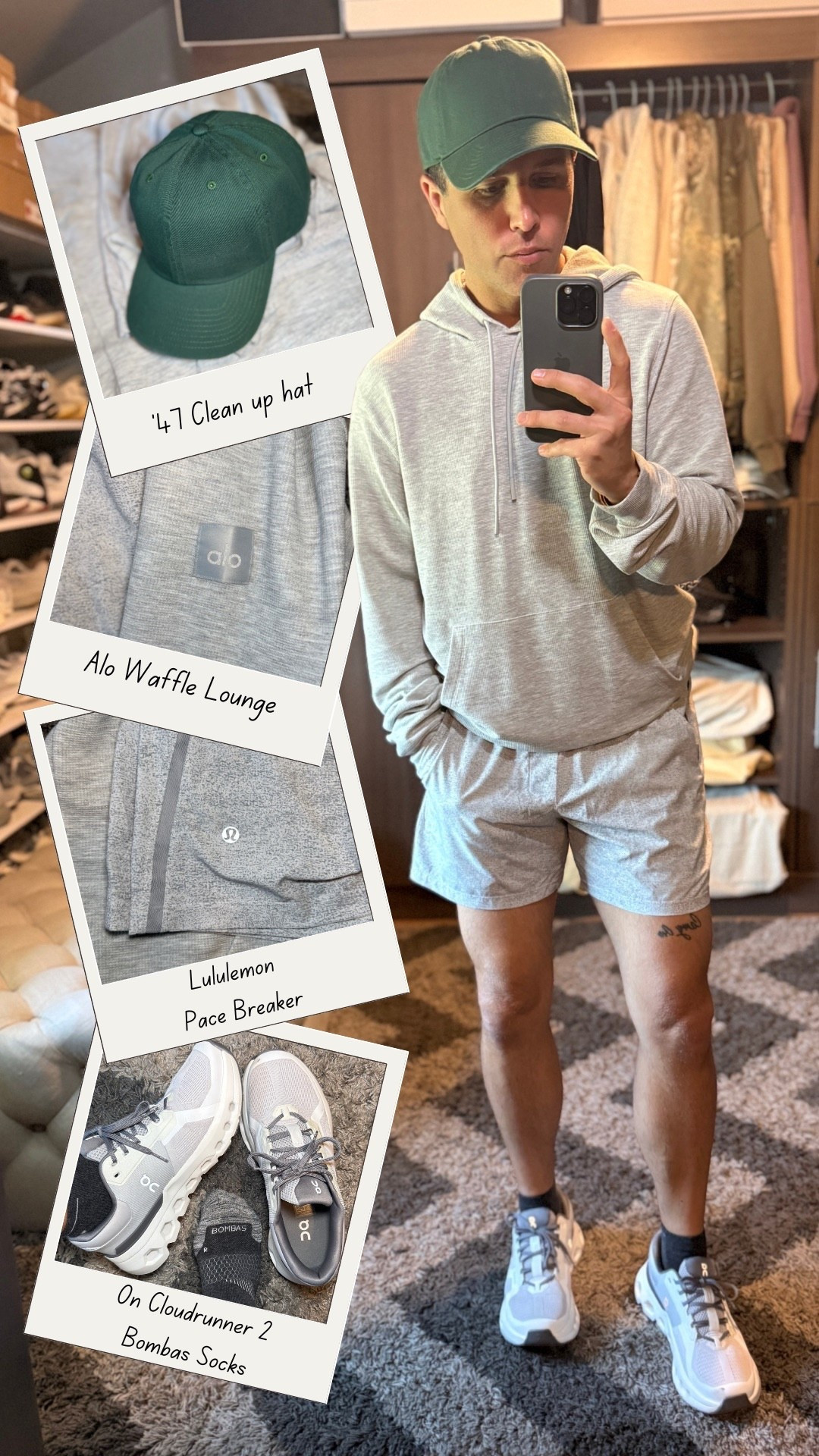 Men’s athleisure outfit / everyday casual look. On repeat outfit.  Easy spring/summer fit built around comfort. Alo lightweight hoodie + lululemon Pace Breaker shorts is one of my go to combos for running errands, walking, or just a casual day. Finished it with neutral on cloud running sneakers and a clean dad hat for that effortless, put-together athleisure vibe. Everything is breathable, comfortable, and easy to wear daily

#mensathleisure #menscasualoutfit #everydayoutfitmen #lululemonmen #alostyle #menswear #casualmenswear #springoutfitsmen #summeroutfitsmen #mensstyle #outfitideasformen #athleisurestyle #onrunning #dadhatstyle

#LTKMens #LTKootd #LTKgrwm