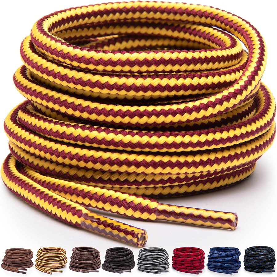 Miscly Round Boot Laces - Strong and Durable, Work Boot Laces and Hiking Shoes | Amazon (ES)