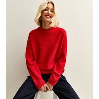 Women's Dark Red Sequin Yarn Crew Neck Jumper New Look | New Look (UK)