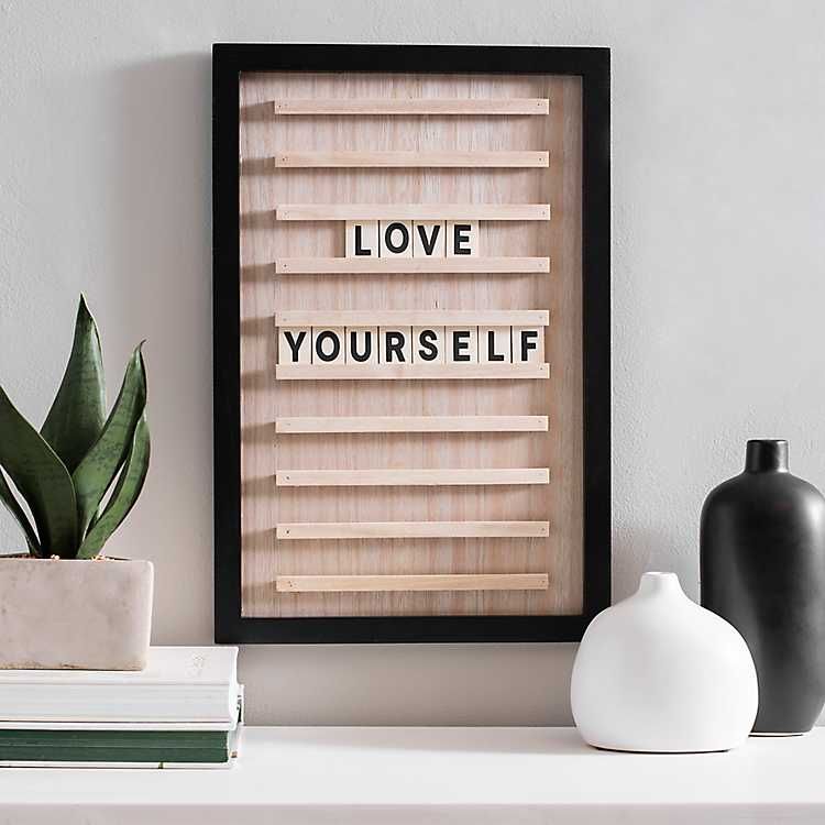 Black and Brown Wooden Letter Board | Kirkland's Home