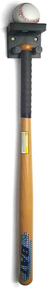 TOBWOLF Baseball Bat Rack Ball Display Holder, Solid Wood Vertical Wall Mount Bracket for Softbal... | Amazon (US)