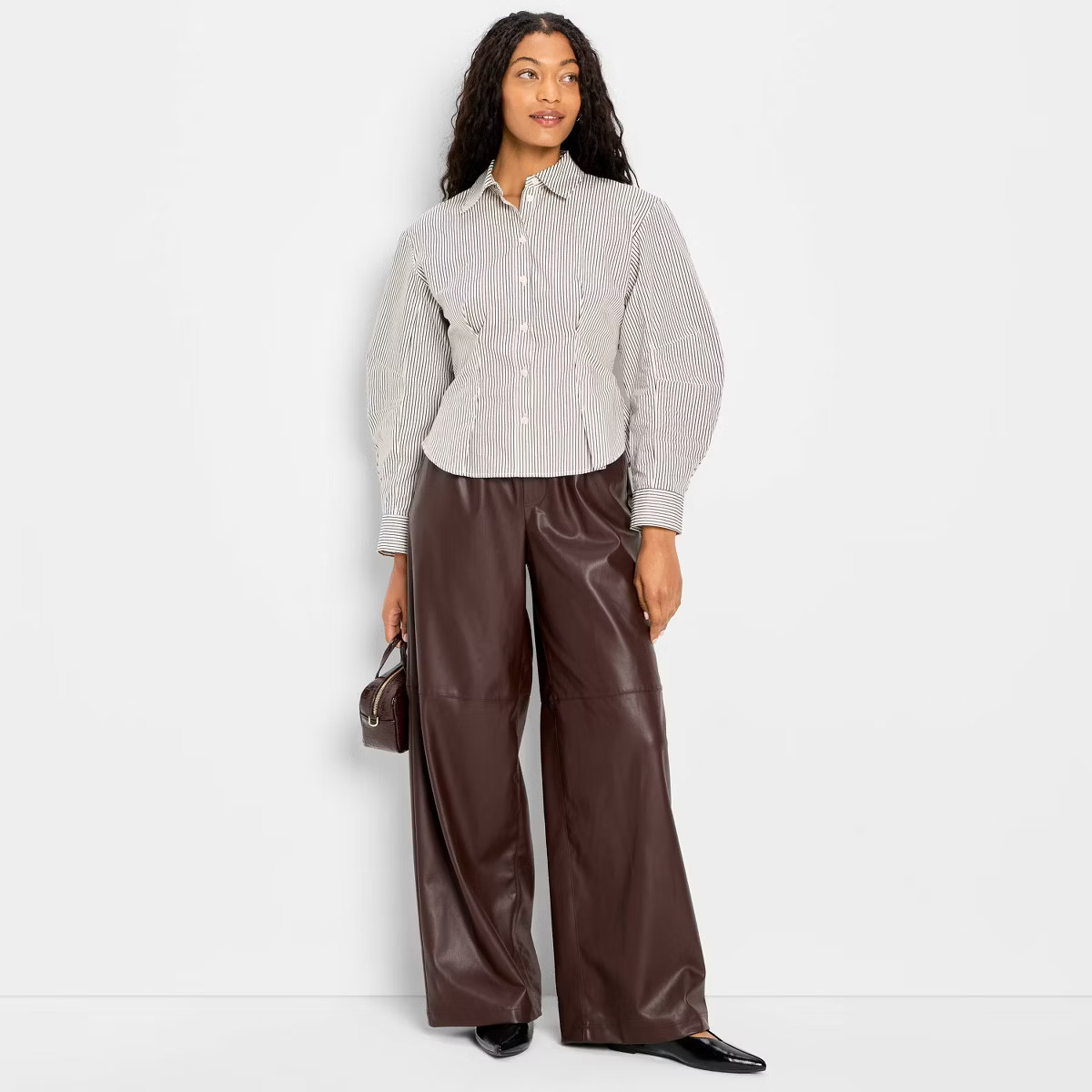 Women's Barrel Long Sleeve Collared Button-Down Shirt - Future Collective | Target