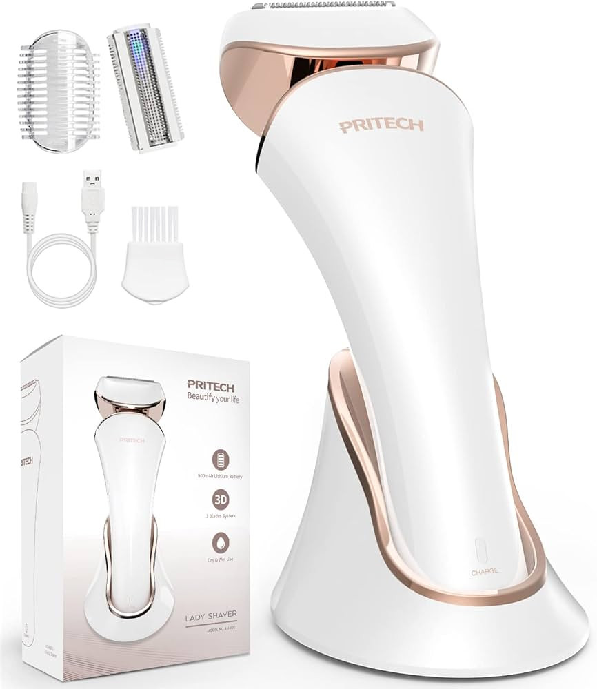 PRITECH Electric Shaver for Women - Cordless Razor for Women Portable Lady Shaver for Legs, Arm, ... | Amazon (US)