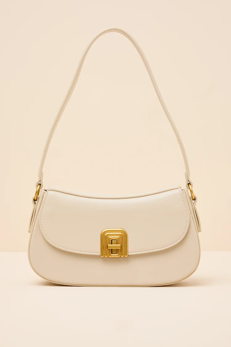 Picturesque Charm Bone Faux Leather Shoulder Bag | Lulus