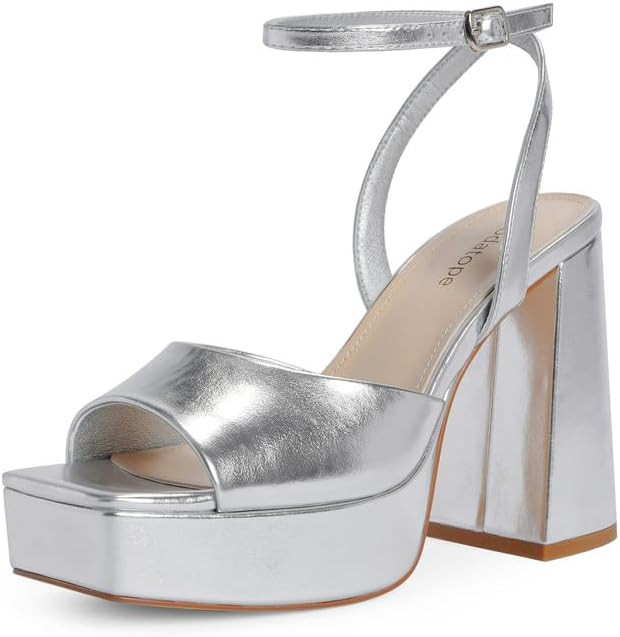 Modatope Platform Heels for Women Platform Sandals Womens Chunky Heel Open Toe Pumps Ankle Strap ... | Amazon (US)