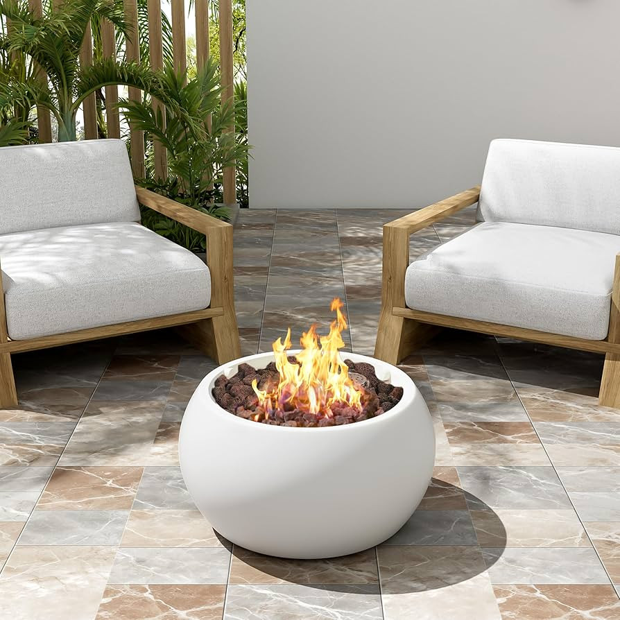 Amazon.com : Merax 22-inch Outdoor Propane Fire Pit, 40,000 BTU Portable Tabletop Firepit for Pat... | Amazon (US)