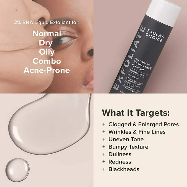 Paulas Choice--SKIN PERFECTING 2% BHA Liquid Salicylic Acid Exfoliant--Facial Exfoliant for Black... | Walmart (US)