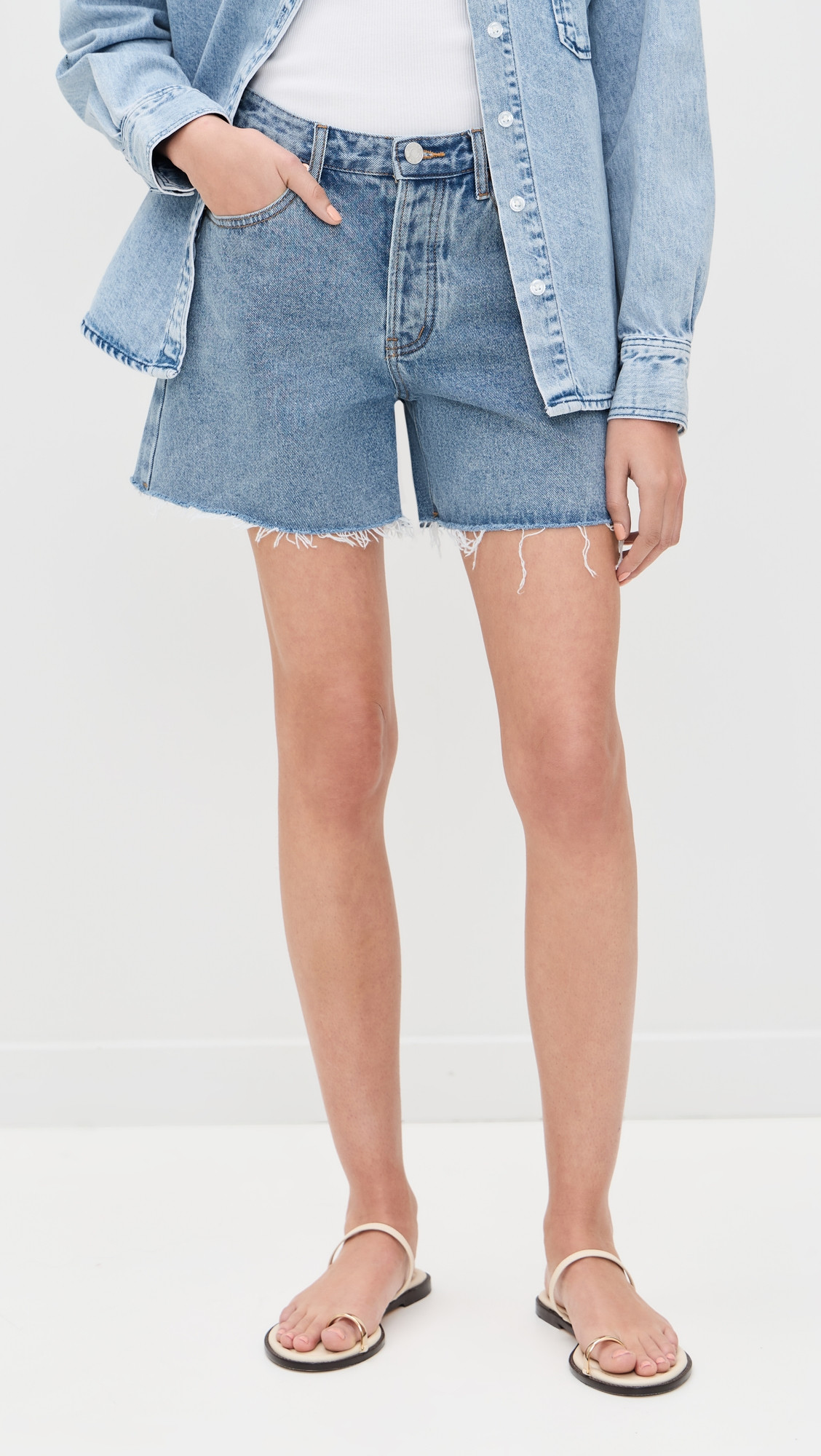 PARKE Vintage Wash Long Baggy Shorts Vintage Wash 26 | Shopbop