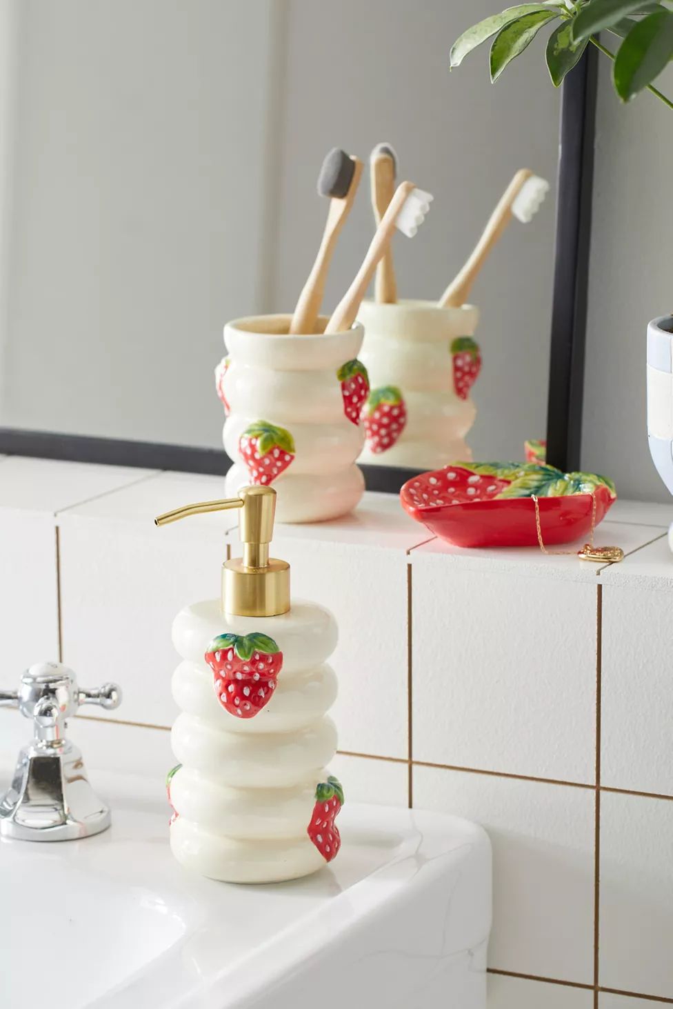 Strawberry Soap Dispenser | Urban Outfitters (US and RoW)